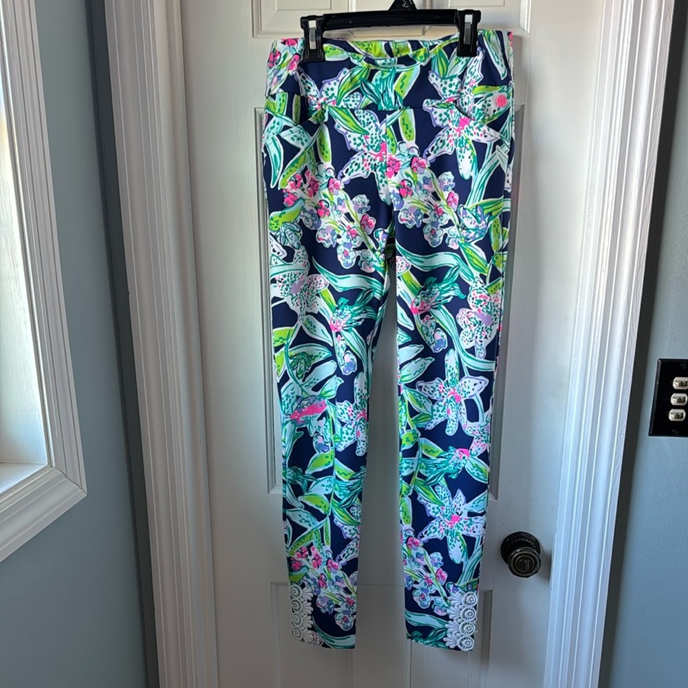 Colorful Floral Sleeve with Lace Trim